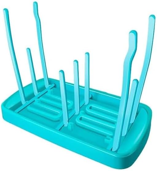 Fashion Space Saving Baby Bottle Folding Drying Rack Portable Bottle Dryer for Nipples, Breast Pump Parts, Baby Items - Portable Travel Bottle Drying Rack - Newborn Essentials Must Haves Blue