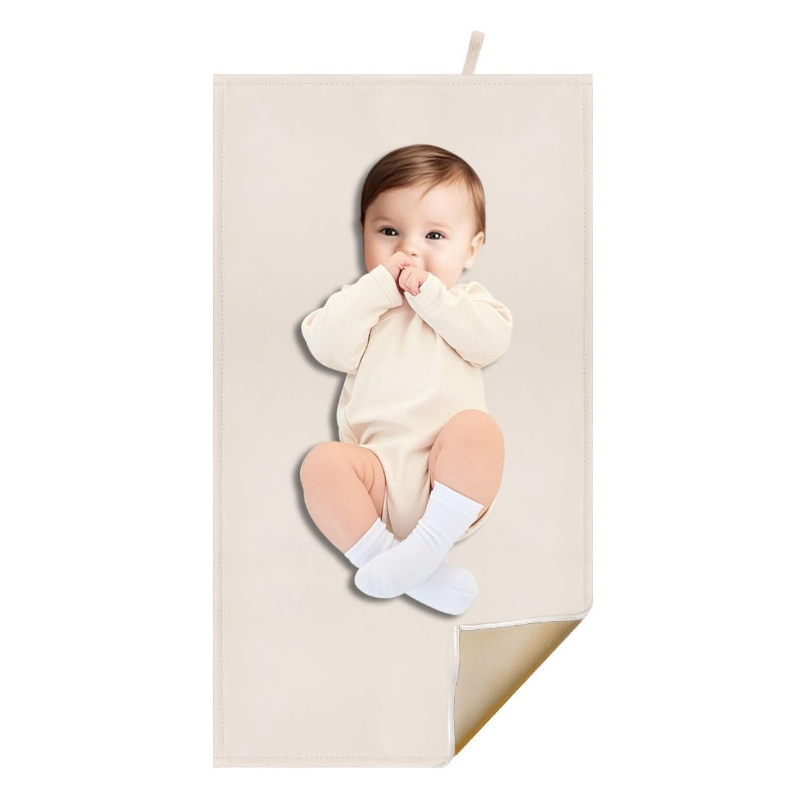 Pink Diaper Changing Pad for Baby, Portable Changing Mat