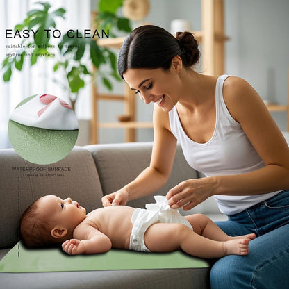 Pink Diaper Changing Pad for Baby, Portable Changing Mat