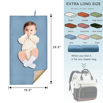 Pink Diaper Changing Pad for Baby, Portable Changing Mat