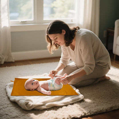 Pink Diaper Changing Pad for Baby, Portable Changing Mat