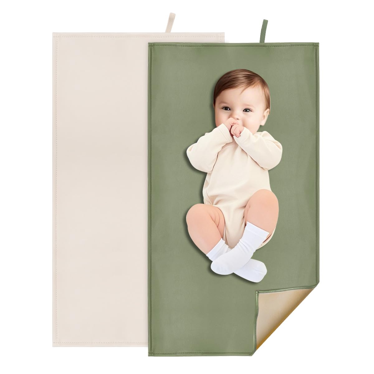 Pink Diaper Changing Pad for Baby, Portable Changing Mat