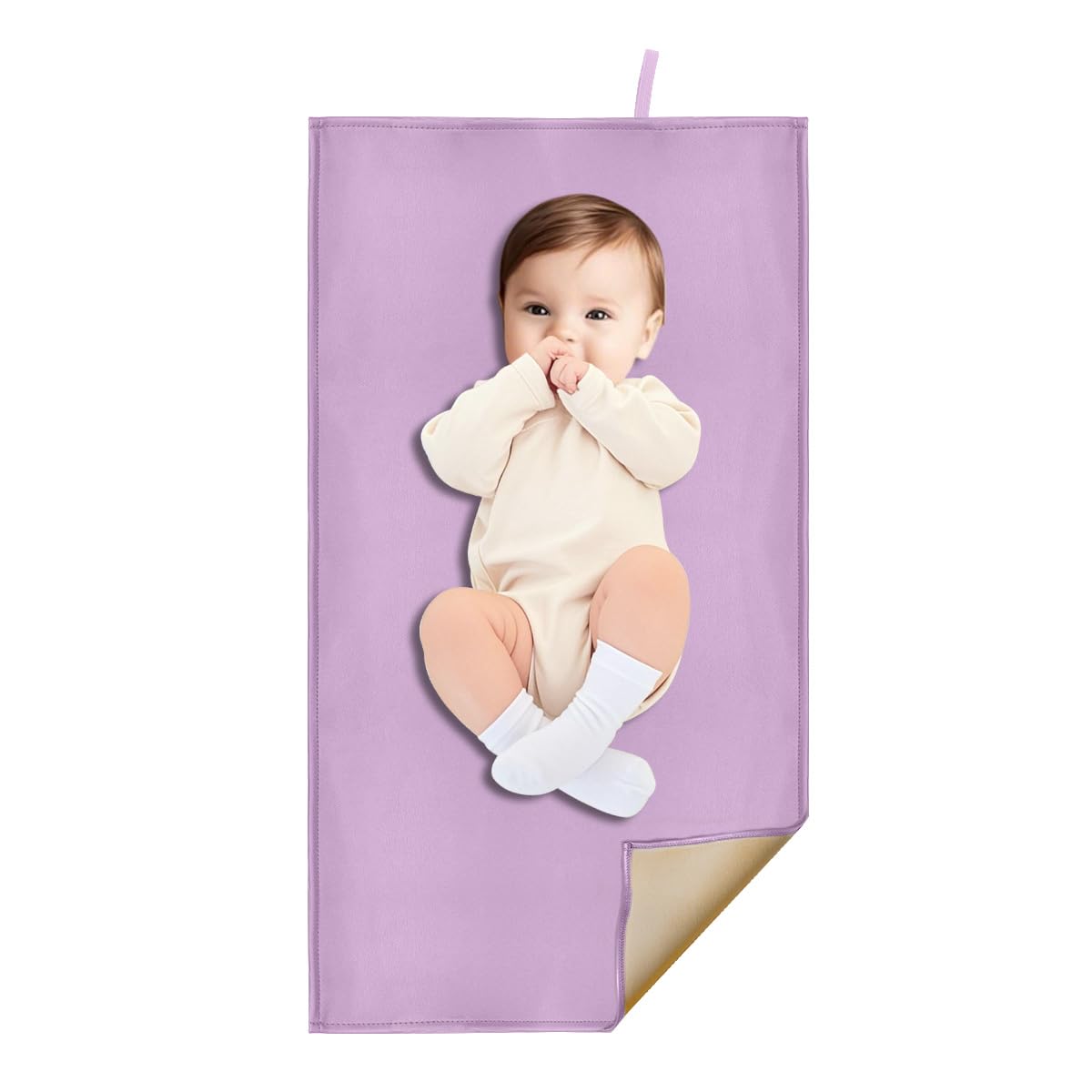 Pink Diaper Changing Pad for Baby, Portable Changing Mat
