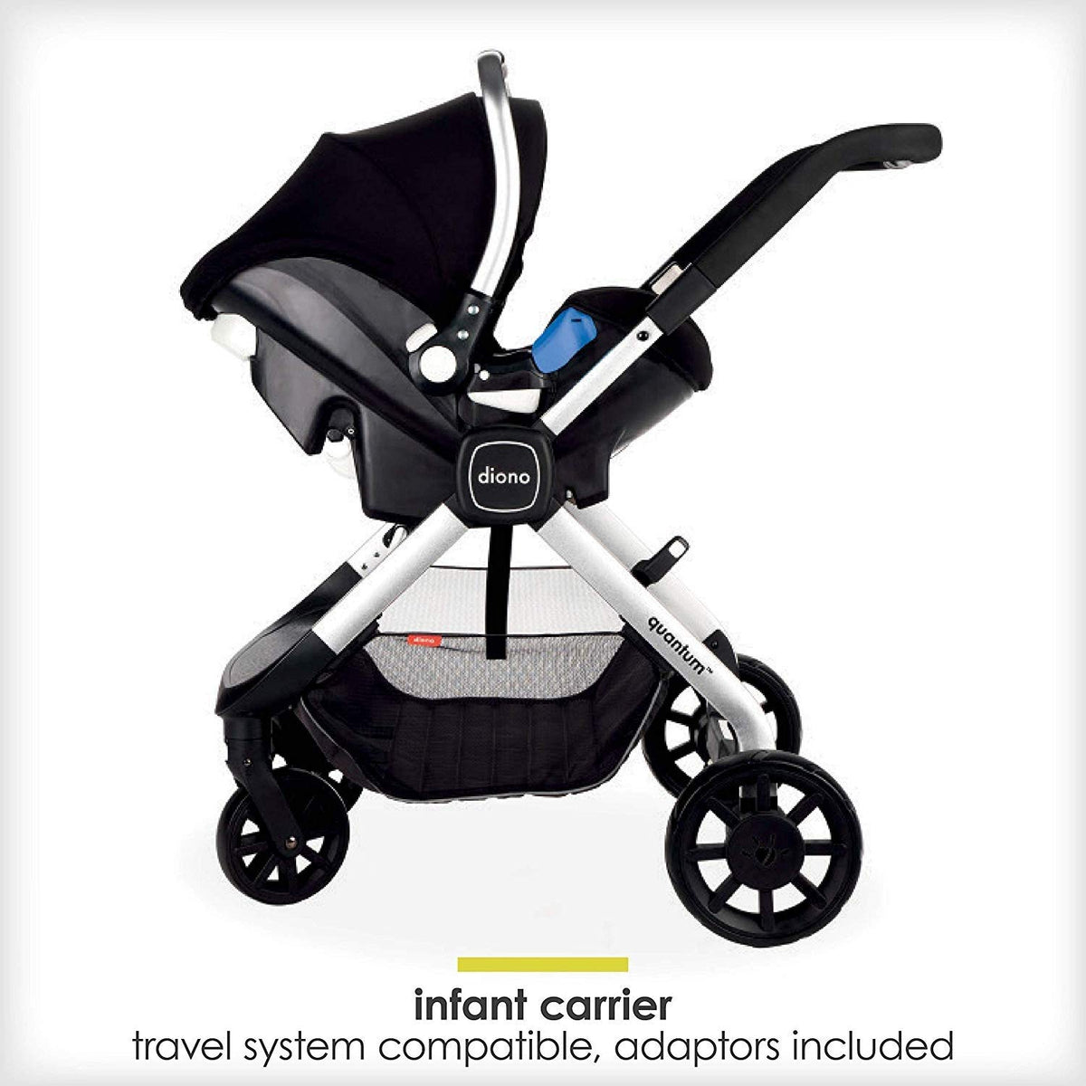 Quantum Stroller Travel Bag, Heavy Duty Stroller Cover for Gate Check Luggage, Airplane Friendly with Wheels, Padded Easy Carry Strap