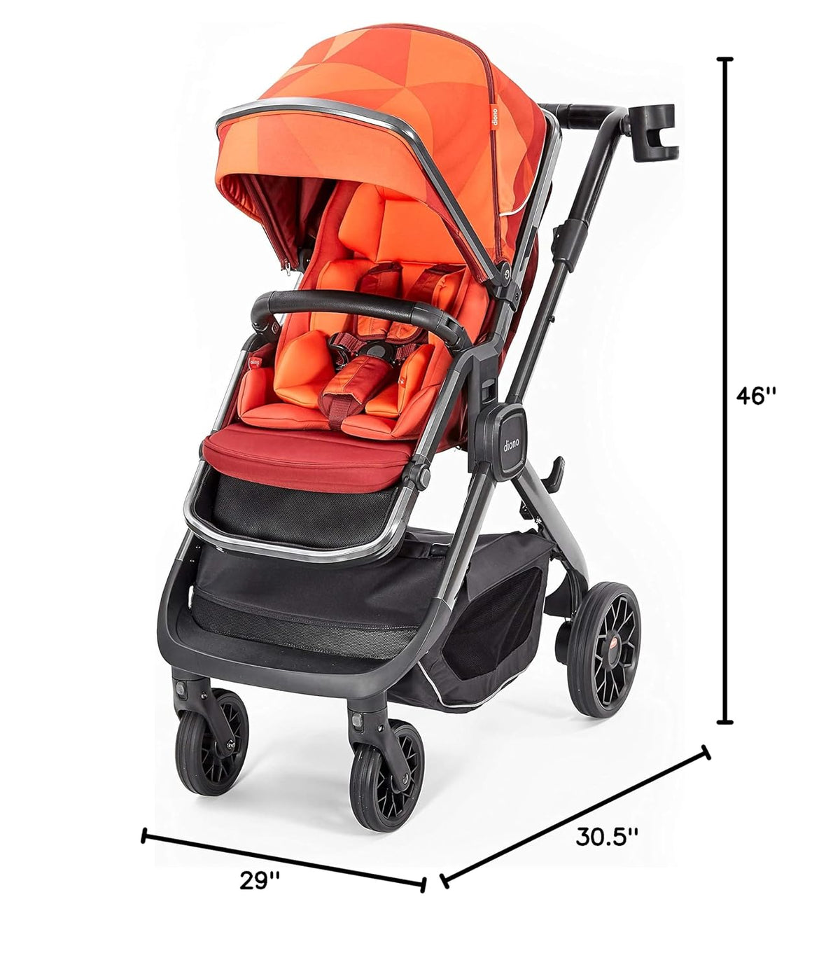 Quantum Stroller Travel Bag, Heavy Duty Stroller Cover for Gate Check Luggage, Airplane Friendly with Wheels, Padded Easy Carry Strap