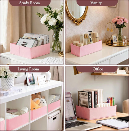 Drawer Organizer 18-Piece Set, Dresser Organizer for Baby Clothes, Foldable Closet Storage & Drawer Dividers for Underwear, Socks, Nursery (Beige)