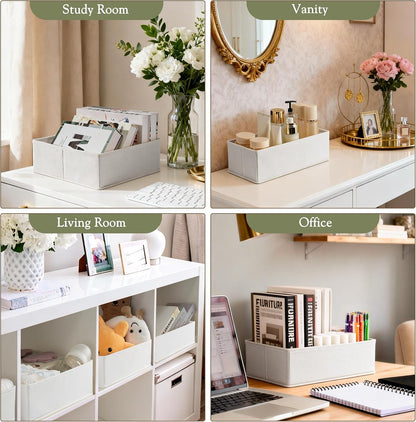 Drawer Organizer 18-Piece Set, Dresser Organizer for Baby Clothes, Foldable Closet Storage & Drawer Dividers for Underwear, Socks, Nursery (Beige)