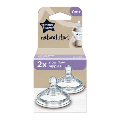 Natural Start Bottle Nipples, Fast Flow, 6m+ | Pack of 6, Breast-Like for a Natural Latch, Anti-Colic Valve, Soft Silicone, BPA Free