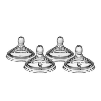Natural Start Bottle Nipples, Fast Flow, 6m+ | Pack of 6, Breast-Like for a Natural Latch, Anti-Colic Valve, Soft Silicone, BPA Free