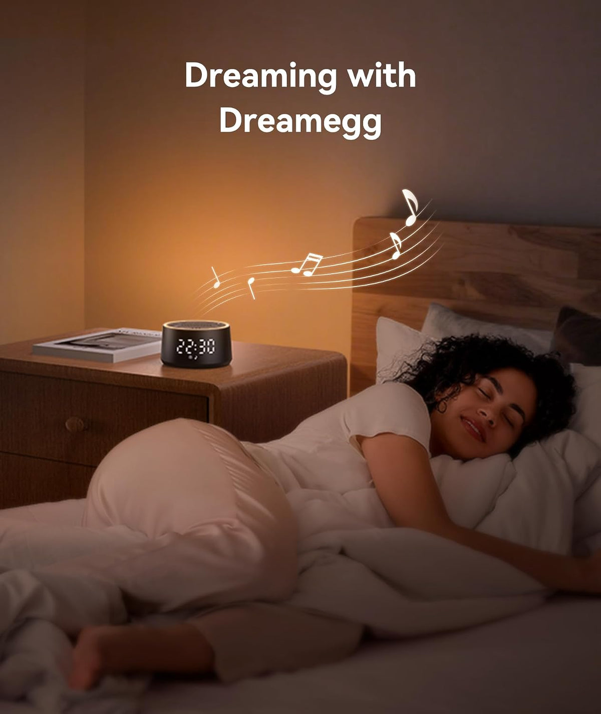 D1 Nova Sound Machine Alarm Clock for Sleep, White Noise