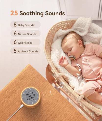 D1 Nova Sound Machine Alarm Clock for Sleep, White Noise