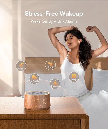 D1 Nova Sound Machine Alarm Clock for Sleep, White Noise