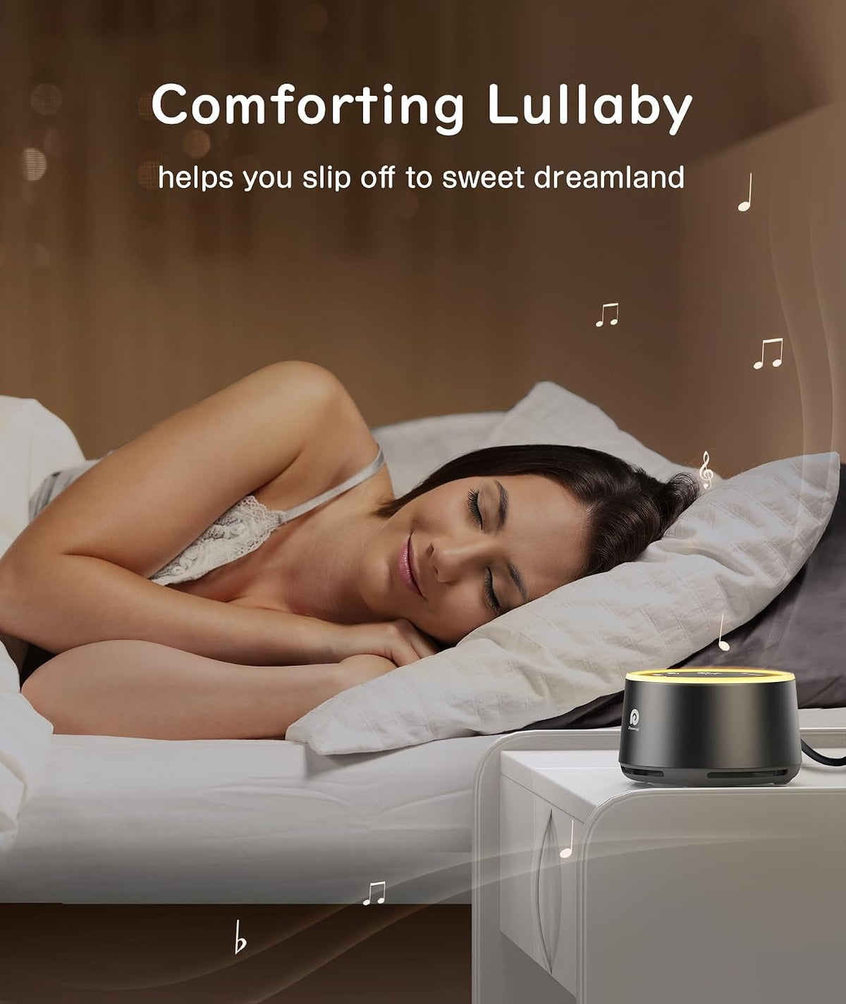 D1 Nova Sound Machine Alarm Clock for Sleep, White Noise