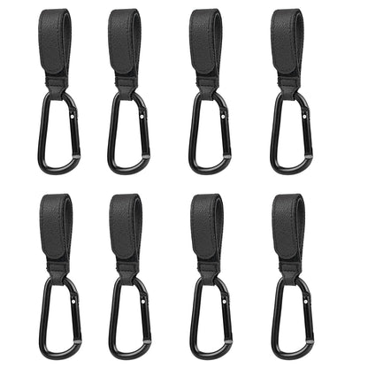 Stroller Hooks for Bags, 4 Pack Adjustable Stroller Carabiner Clips