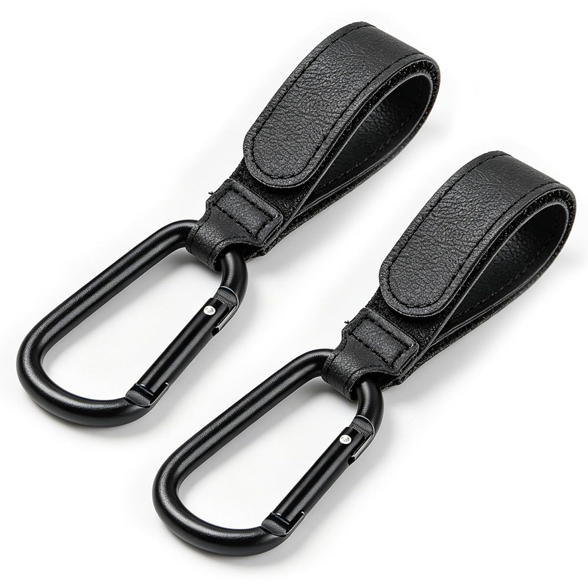 Stroller Hooks for Bags, 4 Pack Adjustable Stroller Carabiner Clips