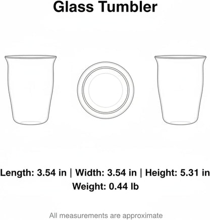 15.5 oz High Borosilicate Glass Tumbler with Straw, Multicolor Graffiti Iced Coffee Cup for Desk, Office, and Home Use