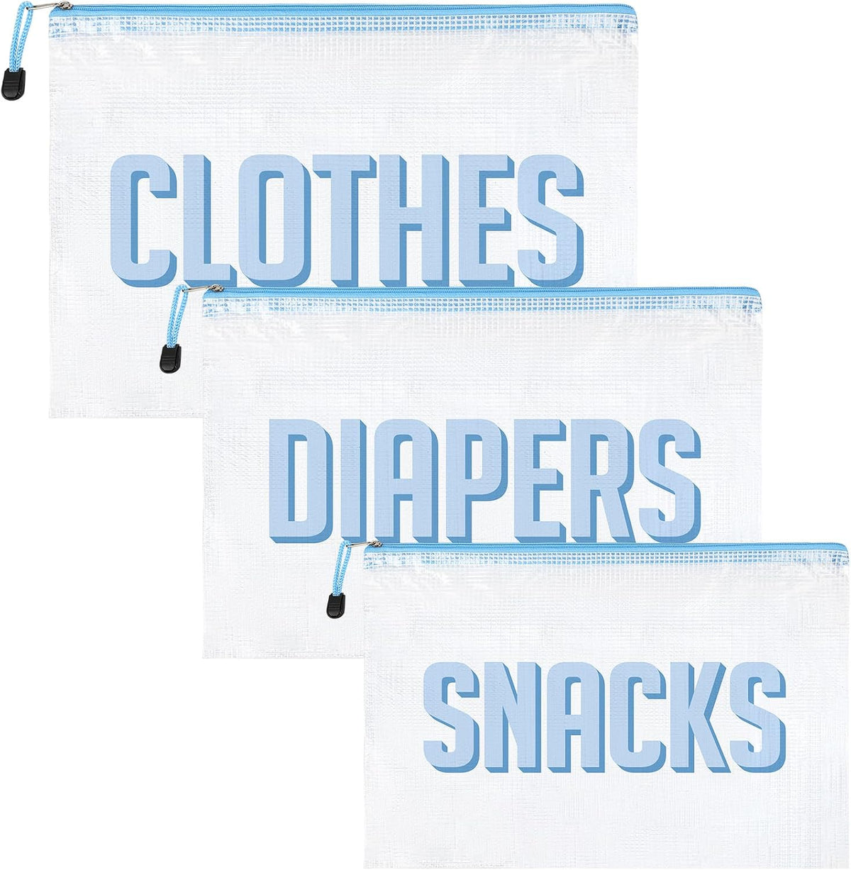 6pcs Hospital Diaper Bag Organizing Pouches for Labor and Delivery, Maternity Essentials Diaper Bag Organizer for Mommy Travel - Blue/Yellow