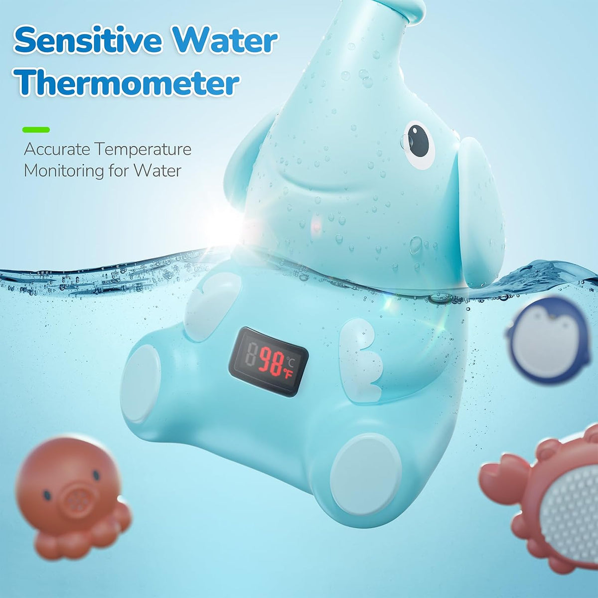 Baby Bath Toys Shower Head Sprayer with Baby Stuff Water Themometer