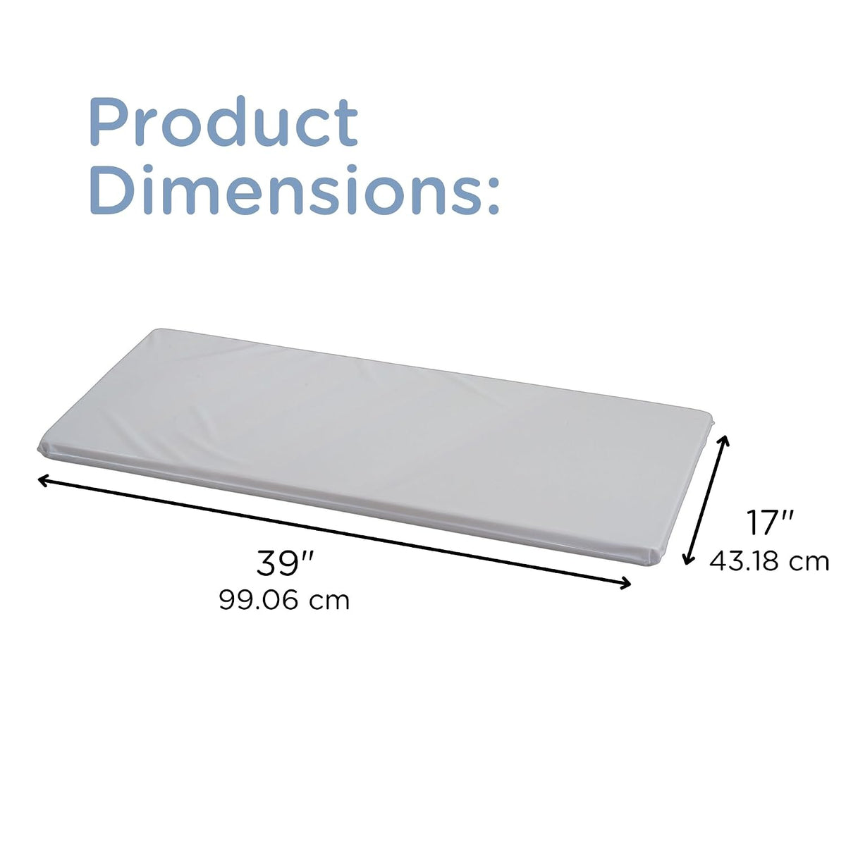 Vinyl Changing Pad with Waterproof Seams, 39" x 17" Pad