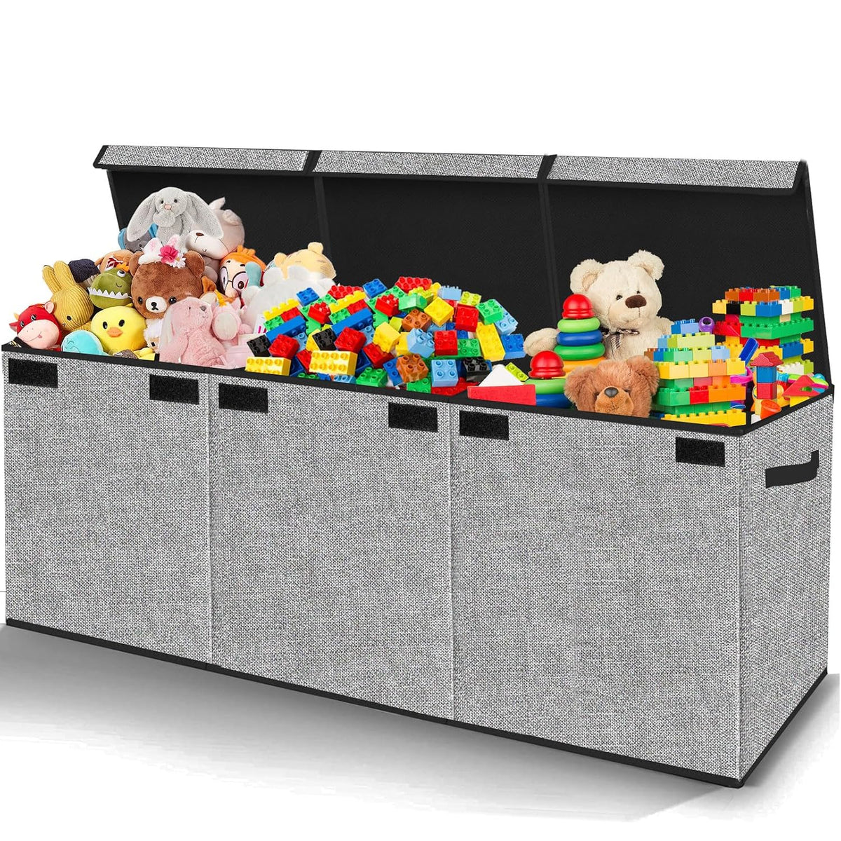 Extra Large Toy Box with Lid Foldable Plush Toy Organizer Chest