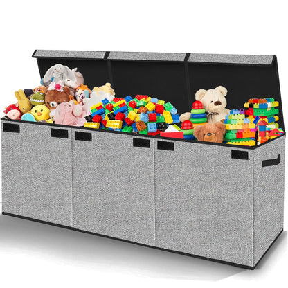 Extra Large Toy Box with Lid Foldable Plush Toy Organizer Chest