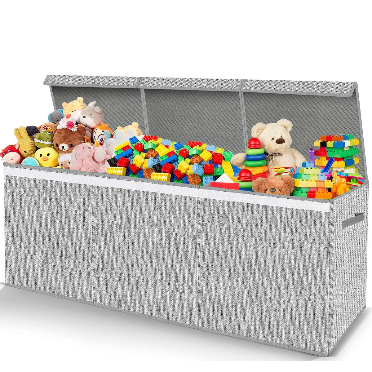 Extra Large Toy Box with Lid Foldable Plush Toy Organizer Chest