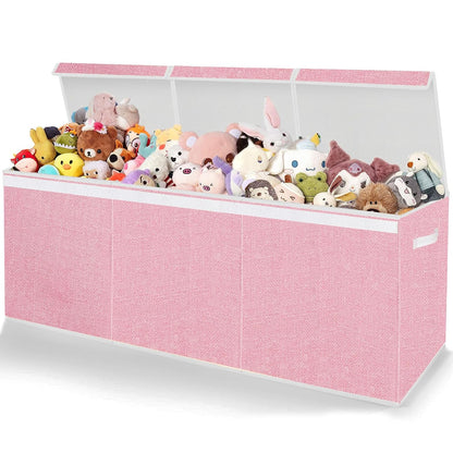 Extra Large Toy Box with Lid Foldable Plush Toy Organizer Chest