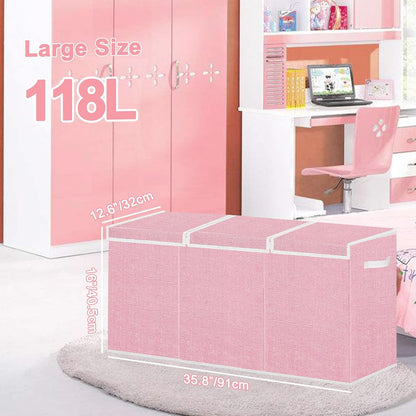 Extra Large Toy Box with Lid Foldable Plush Toy Organizer Chest