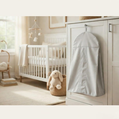 Light Pink Hanging Baby Diaper Caddy Organizer for Changing Station; Baby Nursery Décor for Girls; Diaper Stacker with Hook for Easy Reach - Safe Diaper Changes; Portable, Washable and Foldable