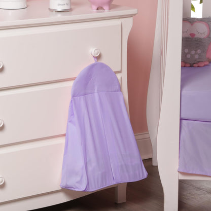 Light Pink Hanging Baby Diaper Caddy Organizer for Changing Station; Baby Nursery Décor for Girls; Diaper Stacker with Hook for Easy Reach - Safe Diaper Changes; Portable, Washable and Foldable