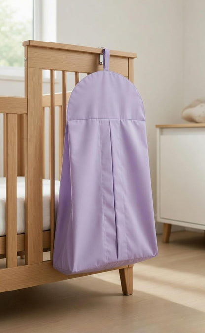 Light Pink Hanging Baby Diaper Caddy Organizer for Changing Station; Baby Nursery Décor for Girls; Diaper Stacker with Hook for Easy Reach - Safe Diaper Changes; Portable, Washable and Foldable