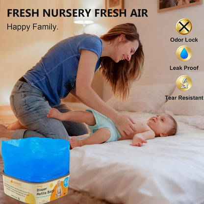 Jumbo Square Refill Fits Diaper Genie Classic, Compact, Select Pails