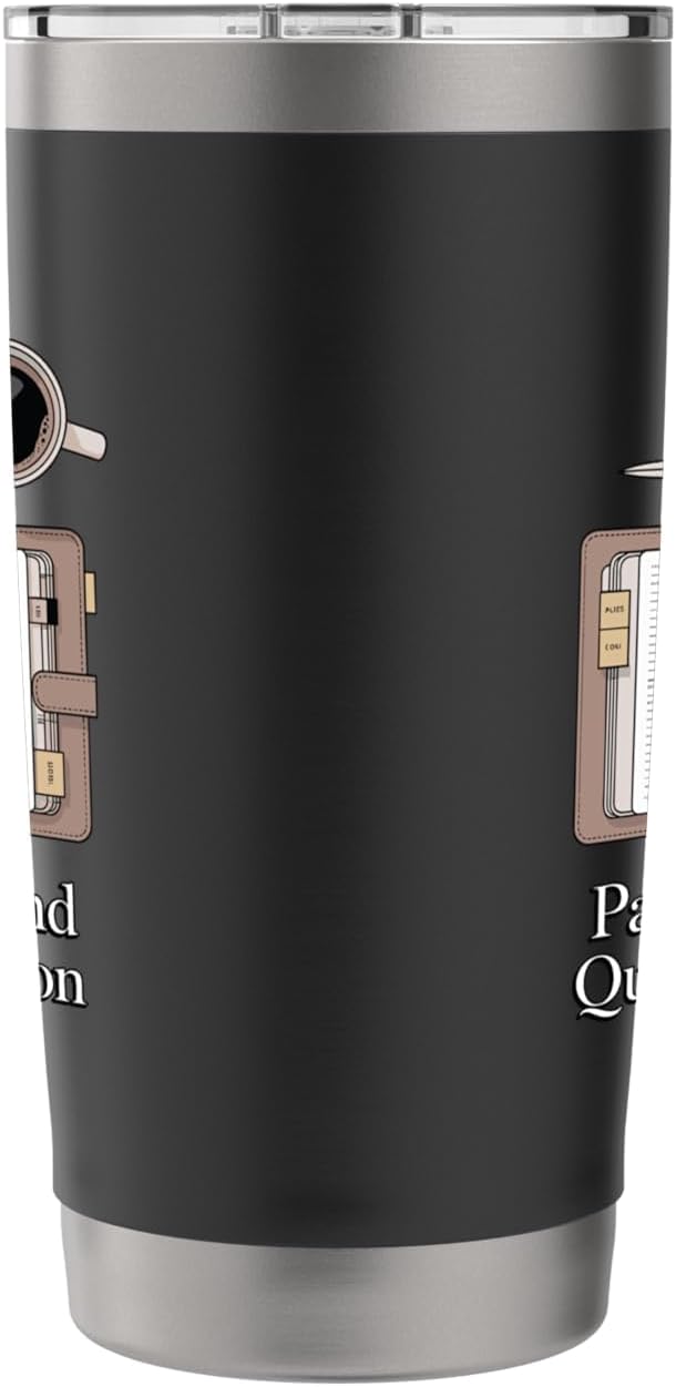 Paper Pen & Quiet Ambition Minimalist Office Stainless Steel Insulated Tumbler