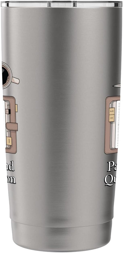Paper Pen & Quiet Ambition Minimalist Office Stainless Steel Insulated Tumbler