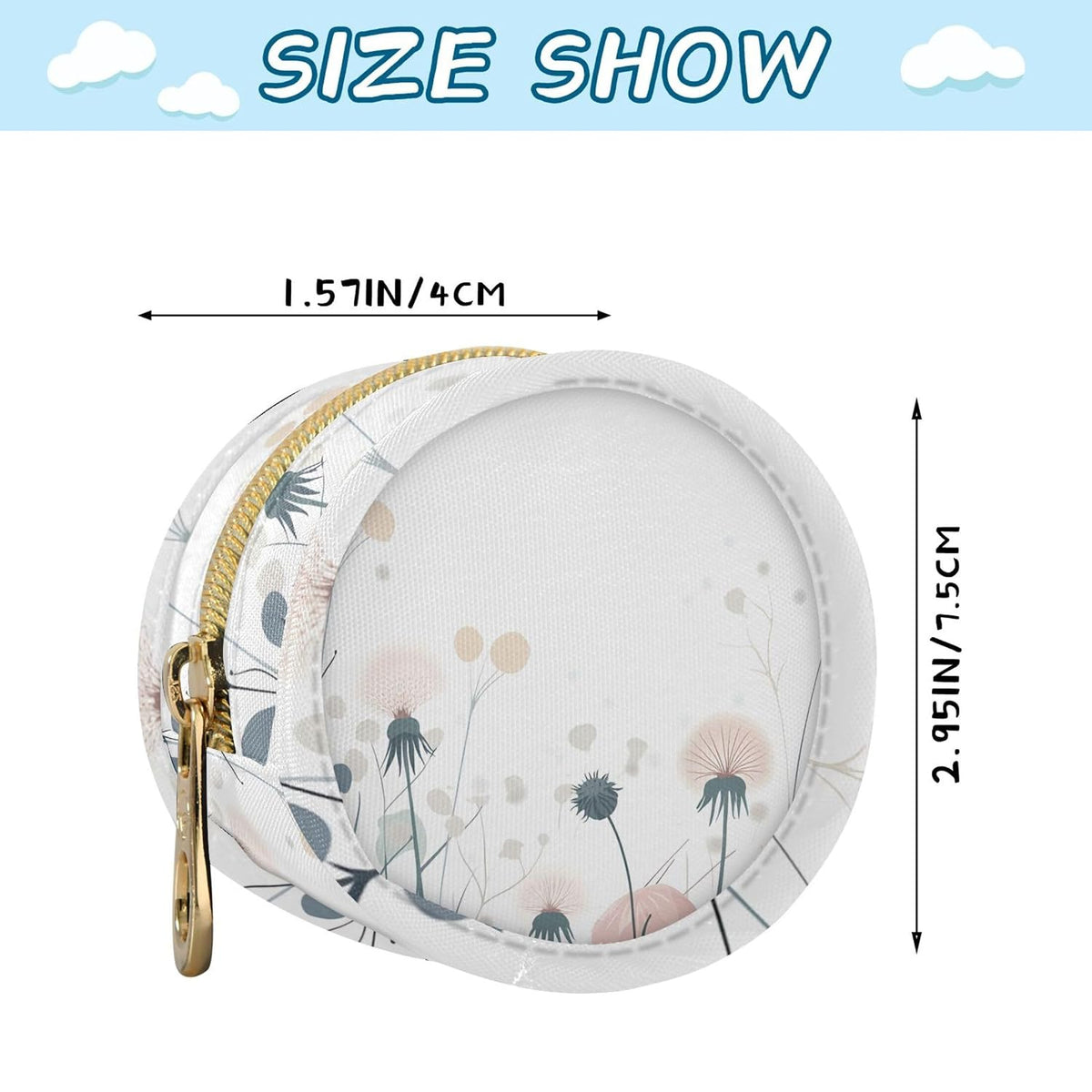 Pretty Wildflowers Baby Pacifier Holder Case, Dustproof Portable Storage Box for Diaper Bag Purse, Pacifier Storage Container for Boys & Girls