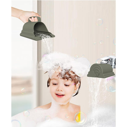 Bath Rinse Cup Silicone Shampoo Rinser Hair Shampoo Rinser Portable Bathing Tool for Toddler Body Washing Rinse Cup Bath Multifunctional Bathing Tool for