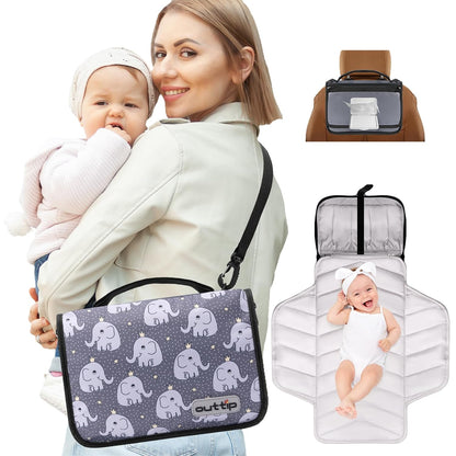 Premium Small Diaper Bag - Lightweight, Spacious & with Portable Changing Pad – Little Baby Bag Perfect for Day Trips – Quick-Access Wipes Pocket & Dedicated Parents’ Organizer Swan