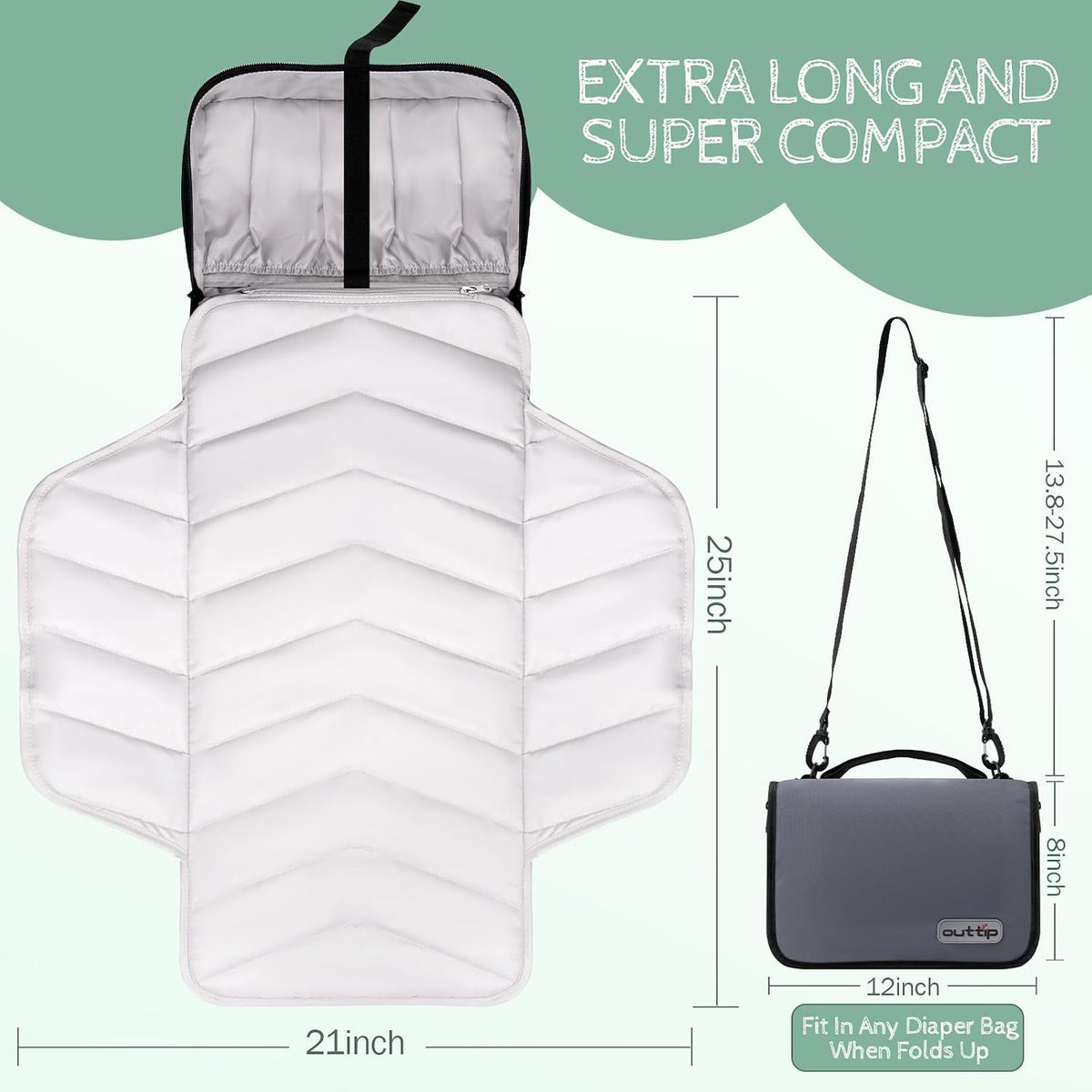 Premium Small Diaper Bag - Lightweight, Spacious & with Portable Changing Pad – Little Baby Bag Perfect for Day Trips – Quick-Access Wipes Pocket & Dedicated Parents’ Organizer Swan