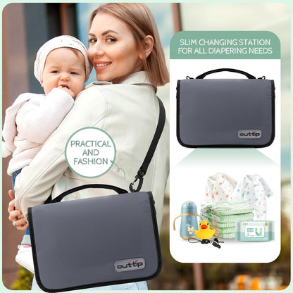 Premium Small Diaper Bag - Lightweight, Spacious & with Portable Changing Pad – Little Baby Bag Perfect for Day Trips – Quick-Access Wipes Pocket & Dedicated Parents’ Organizer Swan