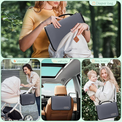 Premium Small Diaper Bag - Lightweight, Spacious & with Portable Changing Pad – Little Baby Bag Perfect for Day Trips – Quick-Access Wipes Pocket & Dedicated Parents’ Organizer Swan