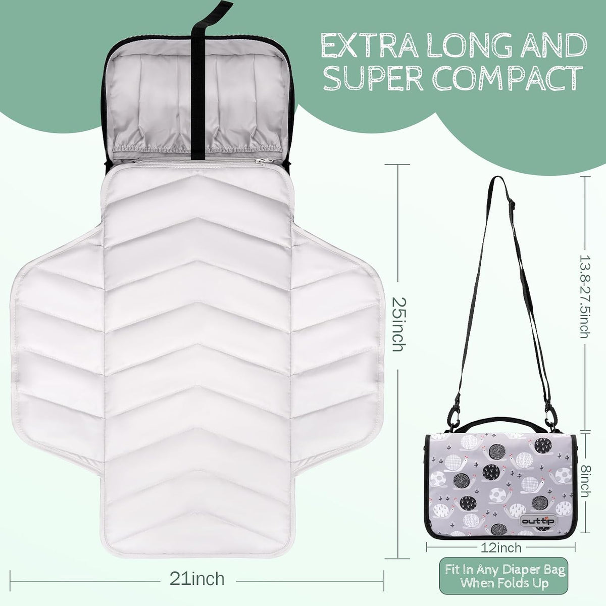Premium Small Diaper Bag - Lightweight, Spacious & with Portable Changing Pad – Little Baby Bag Perfect for Day Trips – Quick-Access Wipes Pocket & Dedicated Parents’ Organizer Swan