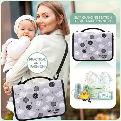 Premium Small Diaper Bag - Lightweight, Spacious & with Portable Changing Pad – Little Baby Bag Perfect for Day Trips – Quick-Access Wipes Pocket & Dedicated Parents’ Organizer Swan