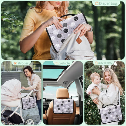 Premium Small Diaper Bag - Lightweight, Spacious & with Portable Changing Pad – Little Baby Bag Perfect for Day Trips – Quick-Access Wipes Pocket & Dedicated Parents’ Organizer Swan