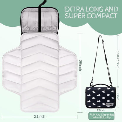 Premium Small Diaper Bag - Lightweight, Spacious & with Portable Changing Pad – Little Baby Bag Perfect for Day Trips – Quick-Access Wipes Pocket & Dedicated Parents’ Organizer Swan