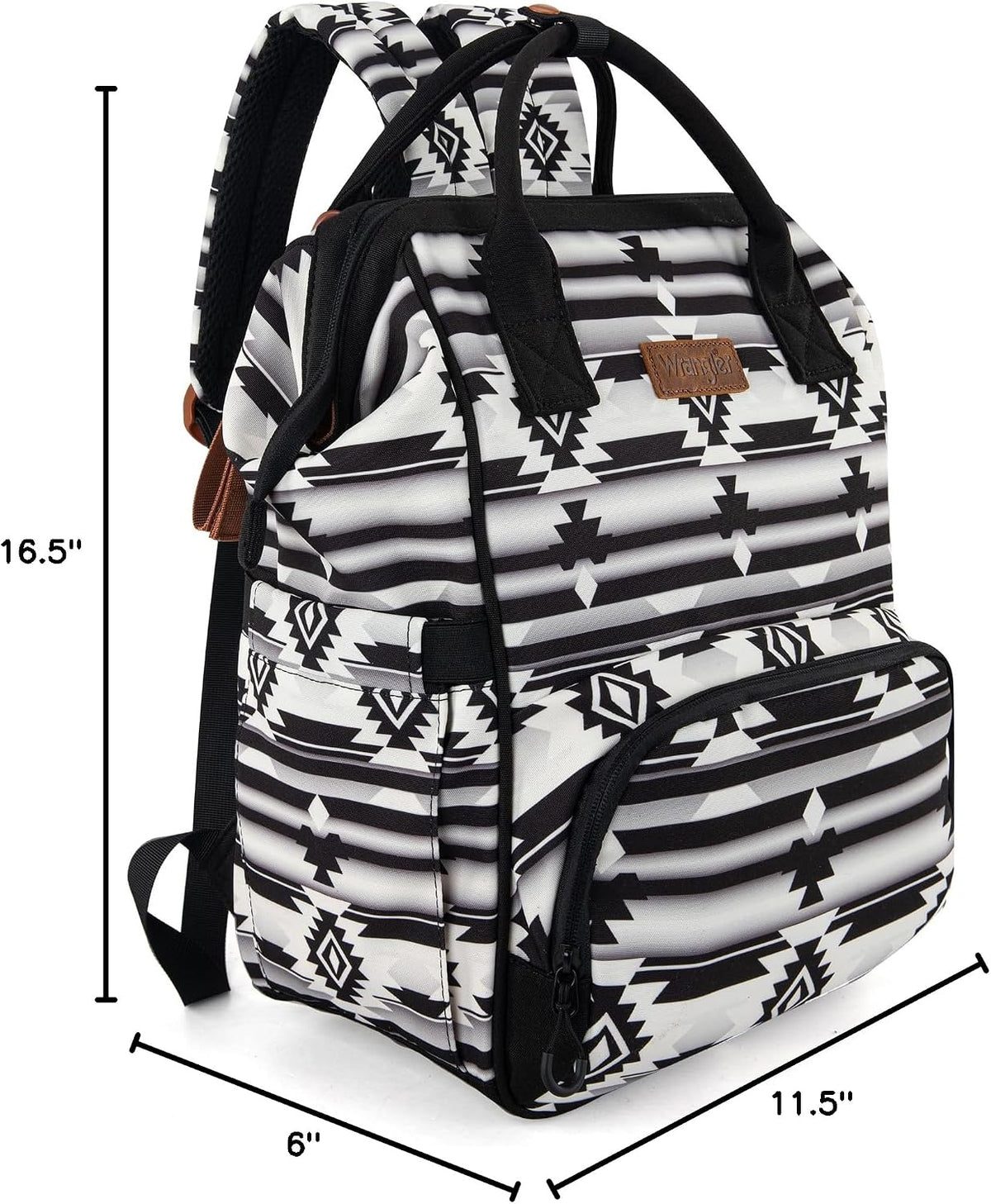Aztec Backpack Organized Daypack Travel Baby Bag with Stroller Strap and Side Bottle Pockets WG2204-9110CM
