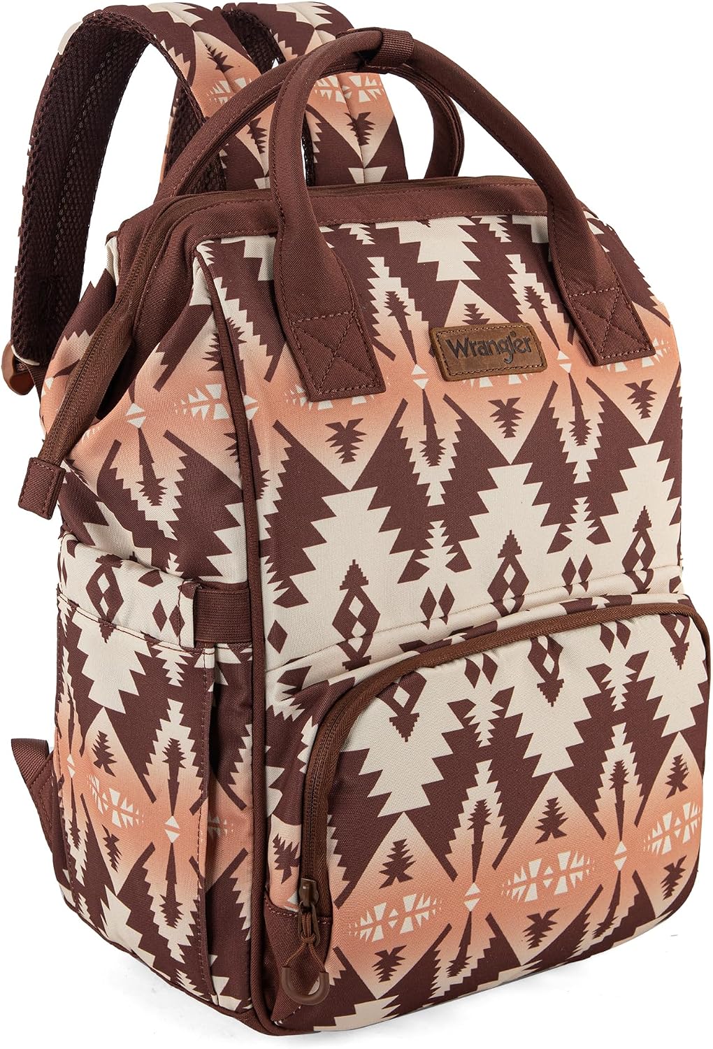 Aztec Backpack Organized Daypack Travel Baby Bag with Stroller Strap and Side Bottle Pockets WG2204-9110CM