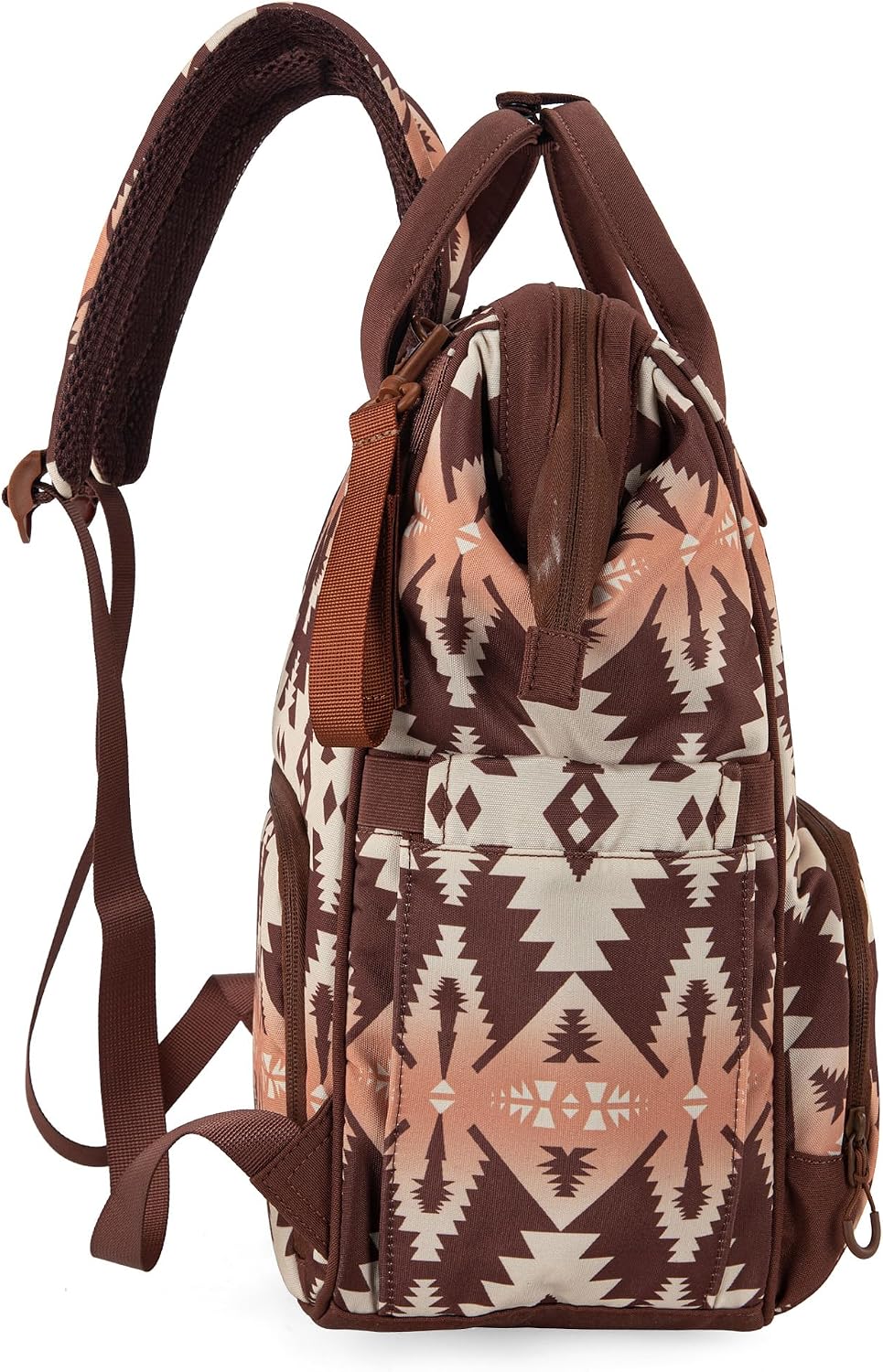 Aztec Backpack Organized Daypack Travel Baby Bag with Stroller Strap and Side Bottle Pockets WG2204-9110CM