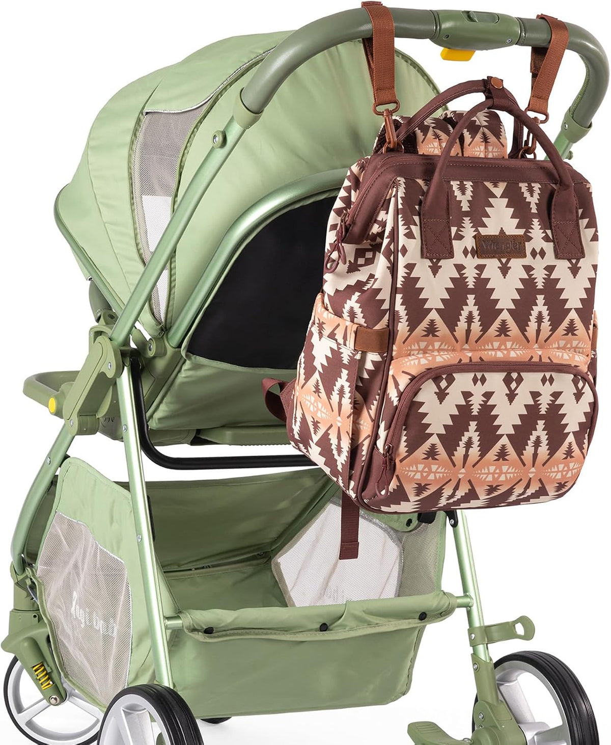 Aztec Backpack Organized Daypack Travel Baby Bag with Stroller Strap and Side Bottle Pockets WG2204-9110CM