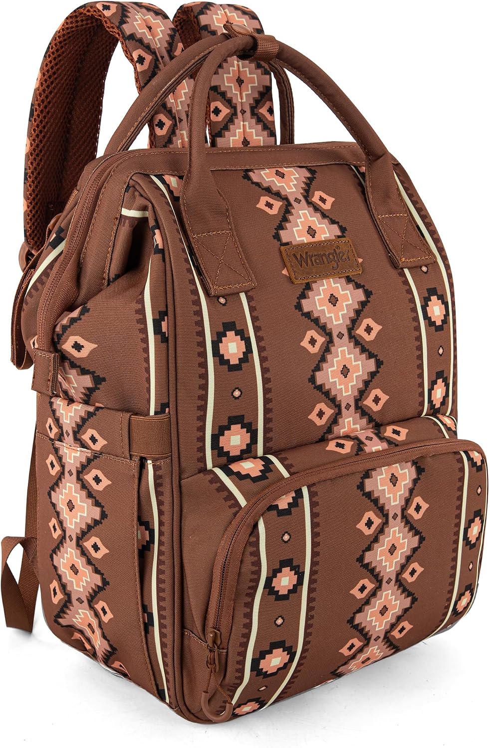 Aztec Backpack Organized Daypack Travel Baby Bag with Stroller Strap and Side Bottle Pockets WG2204-9110CM