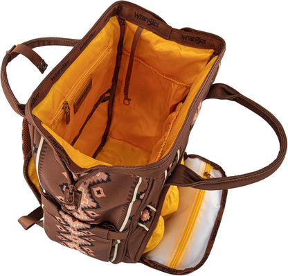 Aztec Backpack Organized Daypack Travel Baby Bag with Stroller Strap and Side Bottle Pockets WG2204-9110CM